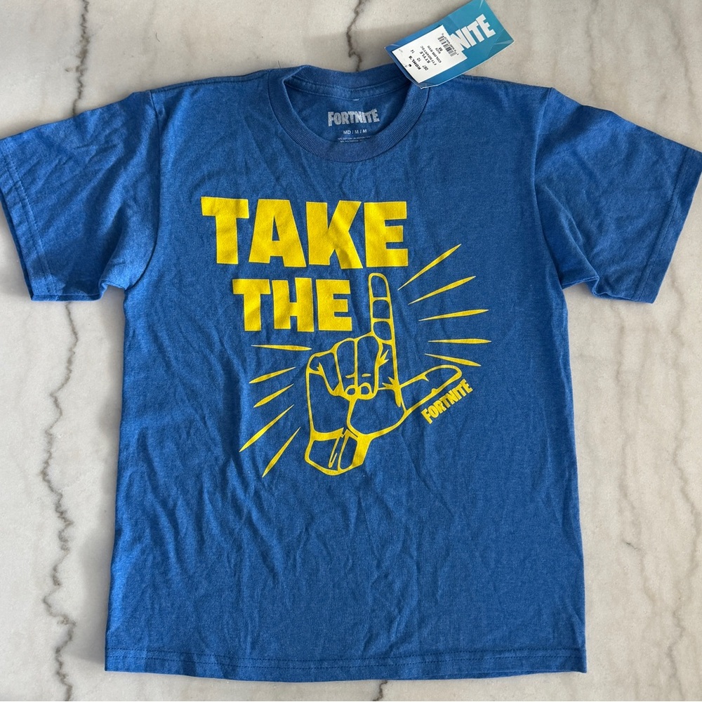 Fortnite Shirt NEW Medium Boys T-Shirt Video Game Tee Take the L